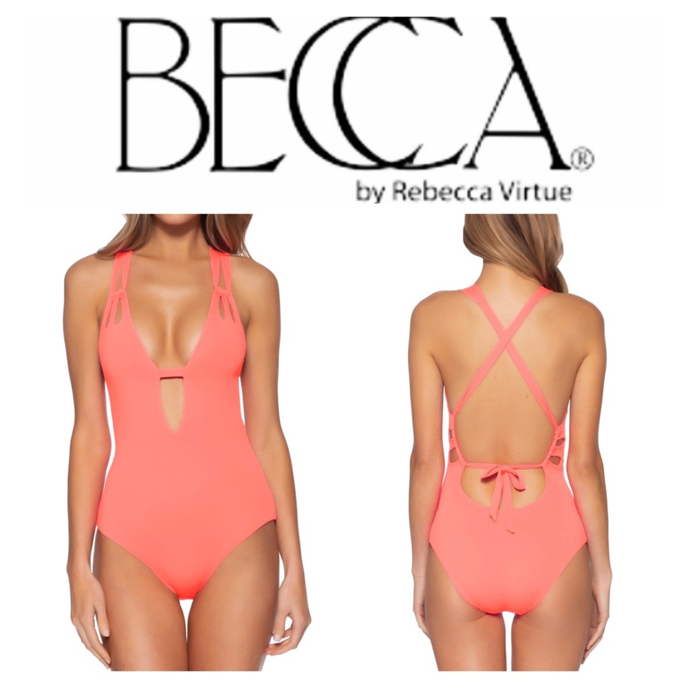 NWOT BECCA Skylar Color Code One-Piece Swimsuit